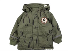 Mini Rodini green penguin parka winter jacket